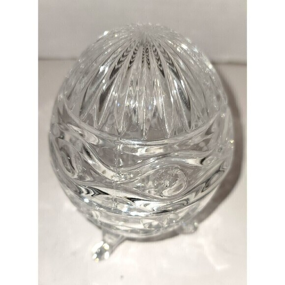 Vintage Alexandra 24% Lead Crystal Egg Footed Stunning Condition! - Picture 2 of 7